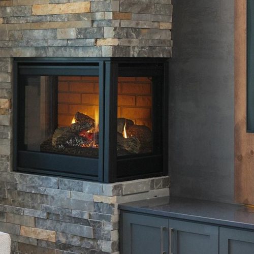 Corner Two-Sided Gas Fireplace