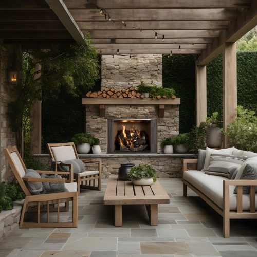 Cottagewood Outdoor Open Wood Fireplace