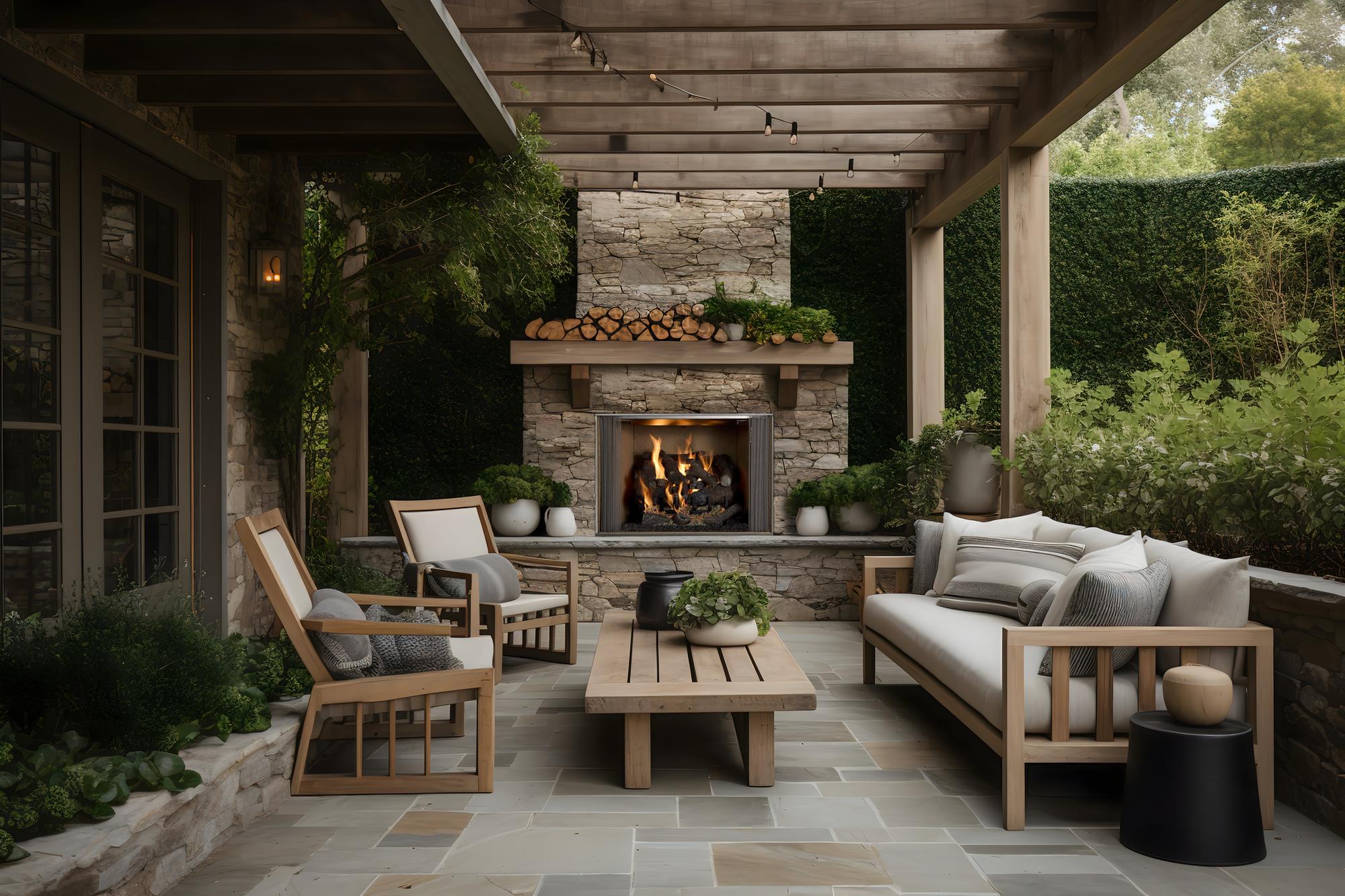 Cottagewood Outdoor Open Wood Fireplace