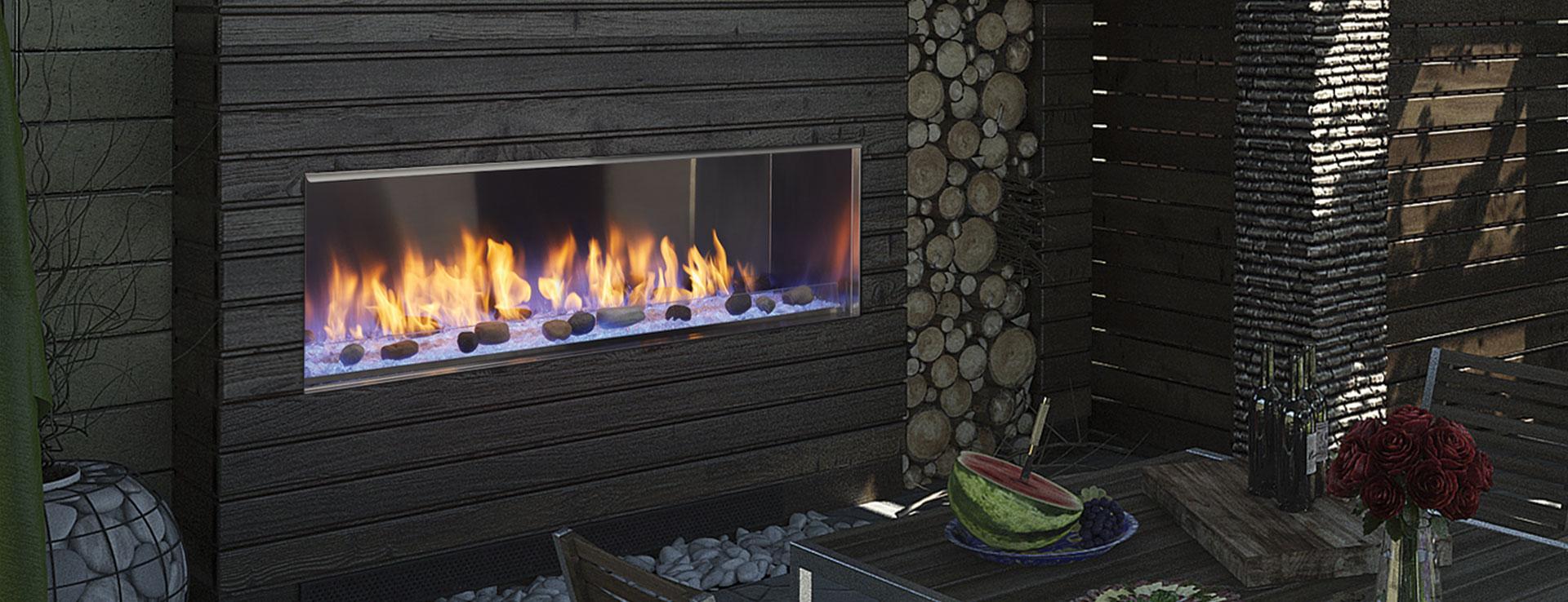 Lanai Outdoor Linear Gas Fireplace