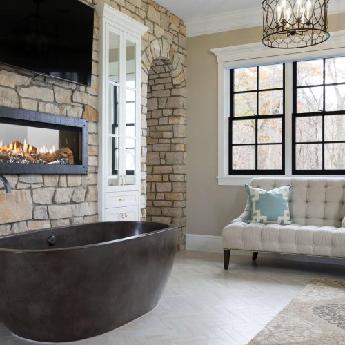 Mezzo Double-Sided Linear Gas Fireplace