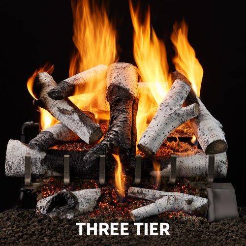 Outdoor Grand Birch Gas Log Set