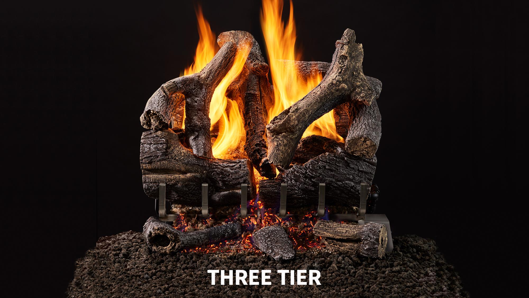 Outdoor Grand Oak Gas Logs Set
