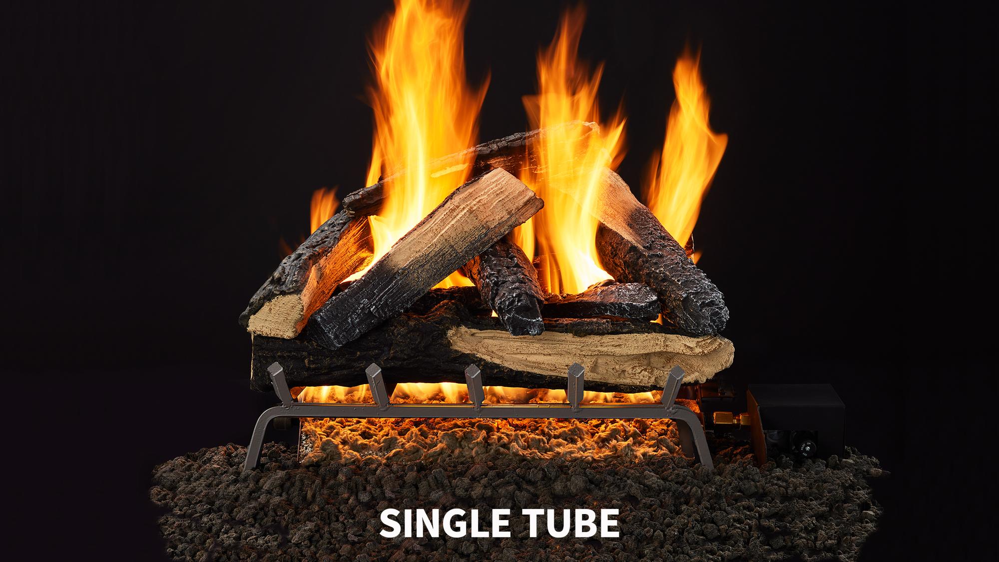 Outdoor Kindled Stack Gas Log Set