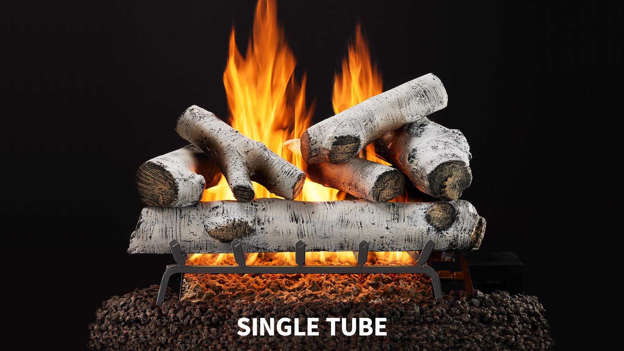Outdoor Woodland Birch Vented Gas Log Set