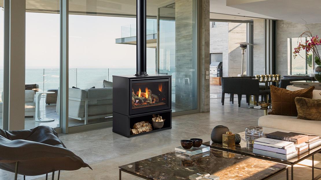 Supreme Freestanding Indoor Gas Fireplace