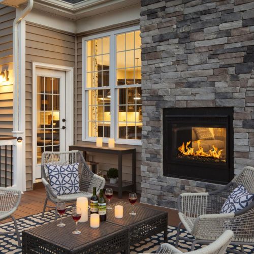 Twilight Modern See-Through Gas Fireplace