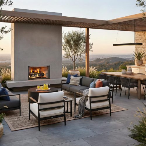 Villawood Outdoor Open Wood Fireplace